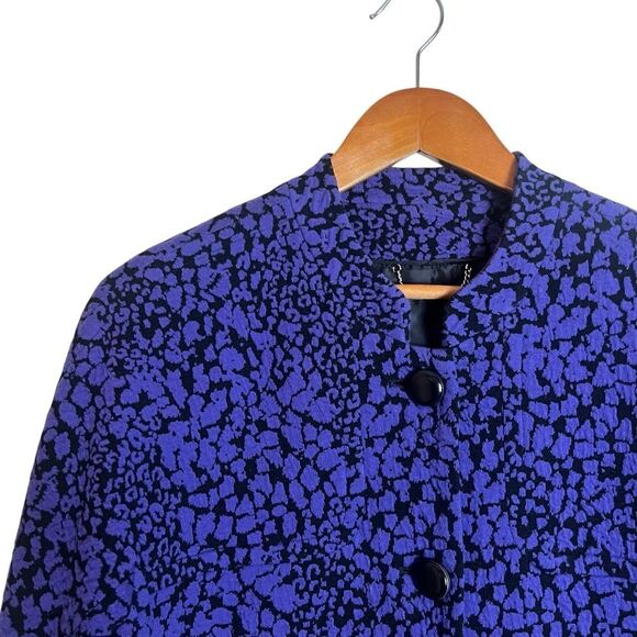 TanJay purple‎ patterned blazer. Size 8 - Picture 2 of 8